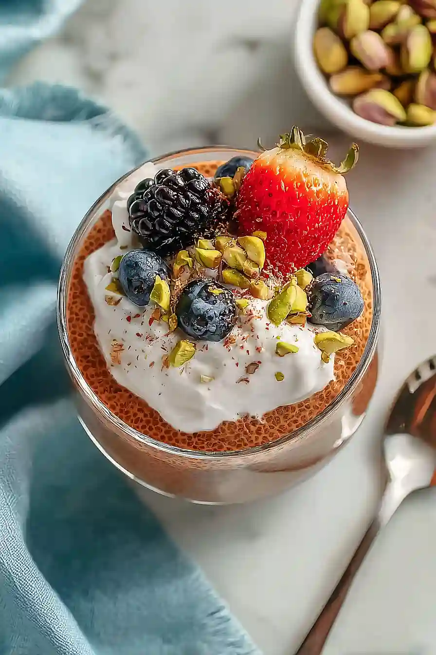 thai tea chia seed pudding