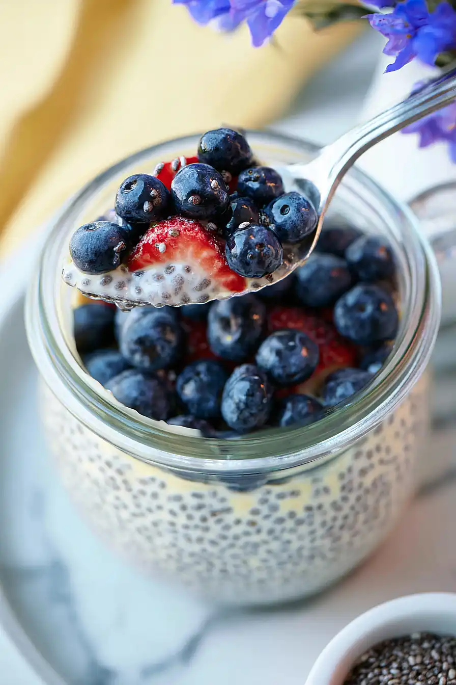 oat milk chia seed pudding