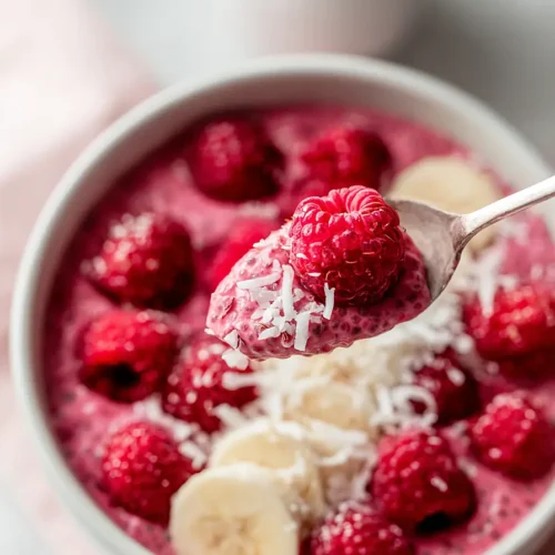 raspberry chia seed pudding