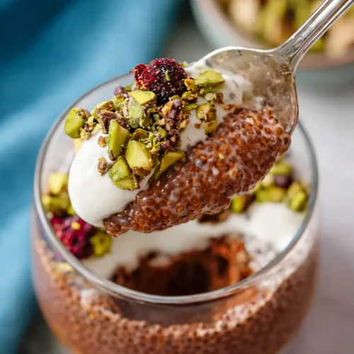 thai tea chia seed pudding