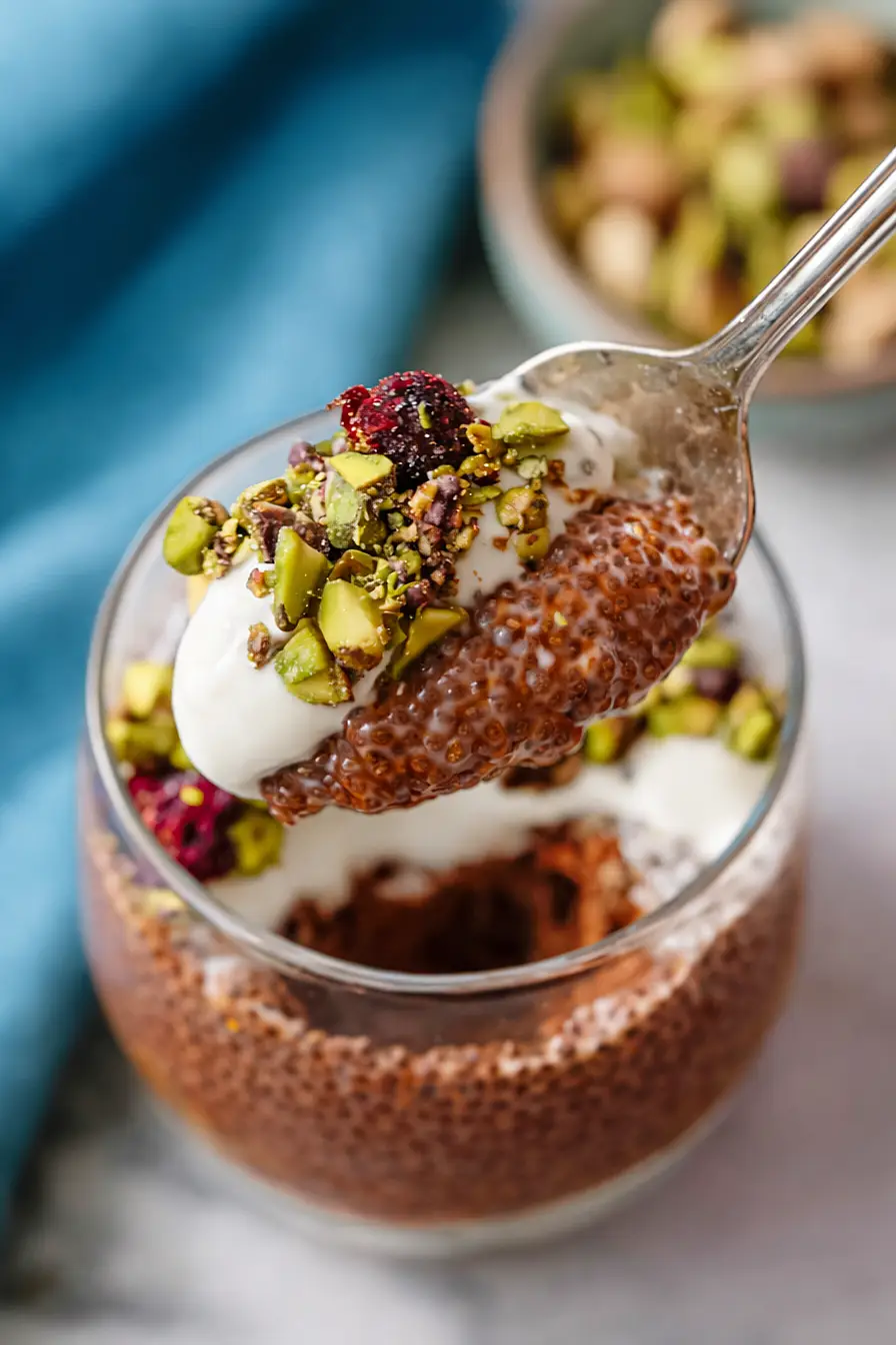 thai tea chia seed pudding