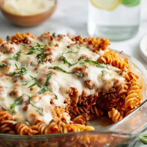 ground beef pasta bake