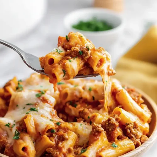 crockpot baked ziti with ground turkey