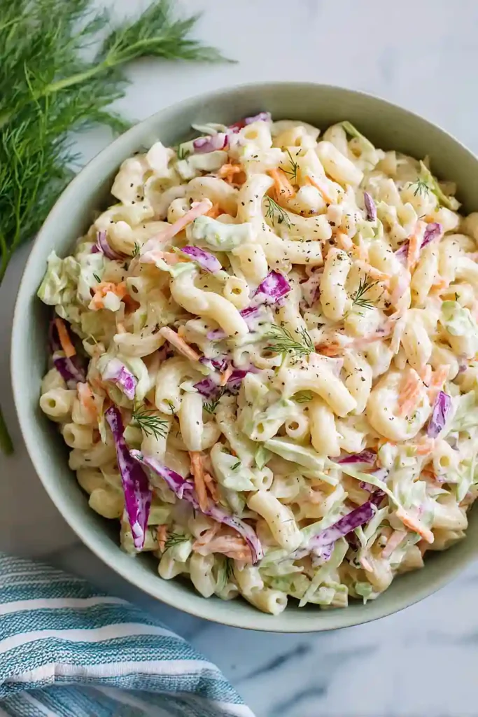 pasta salad with coleslaw dressing