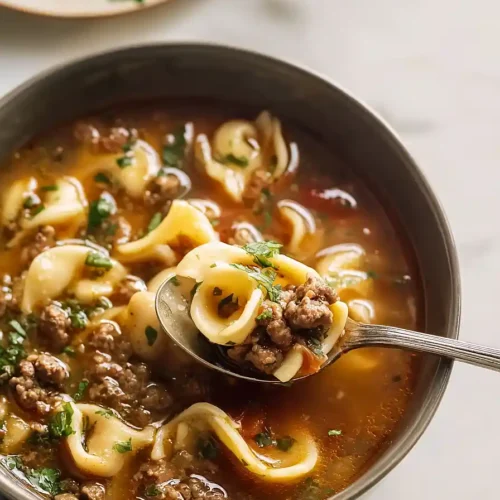 ground beef pasta soup