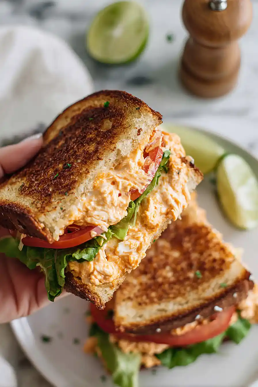 buffalo chicken dip grilled cheese