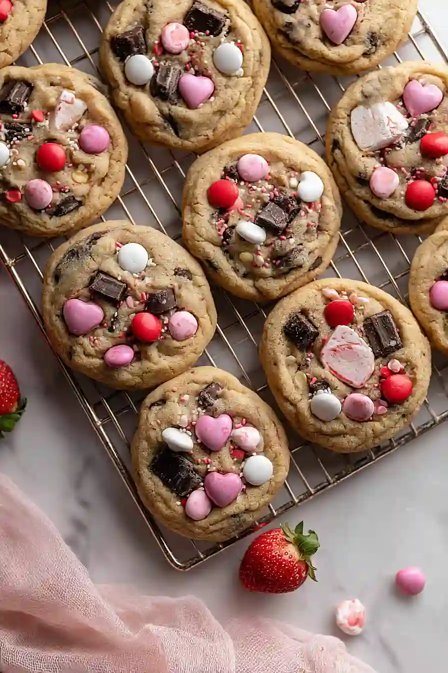 valentine's day oreo m&m cookies