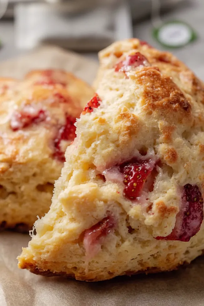 english strawberry scones
