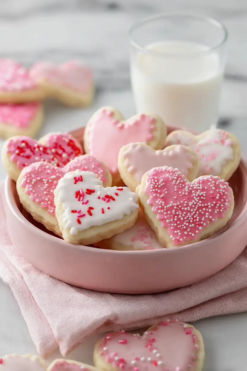 valentine's day butter cookies