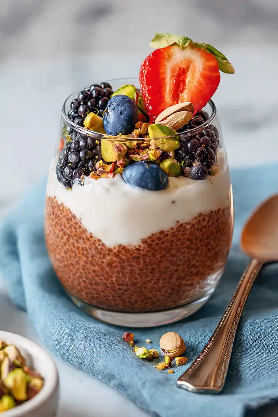 thai tea chia seed pudding