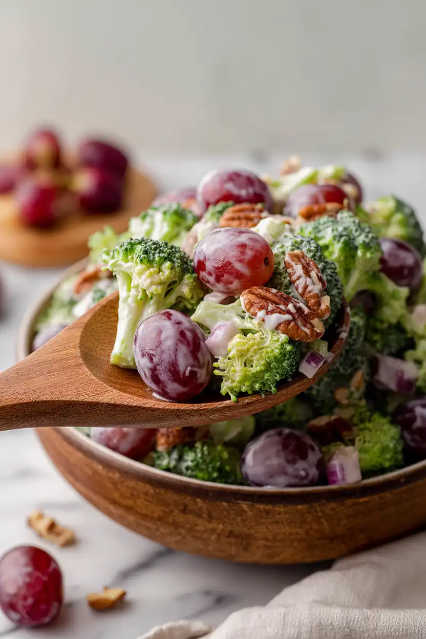 broccoli salad with grapes