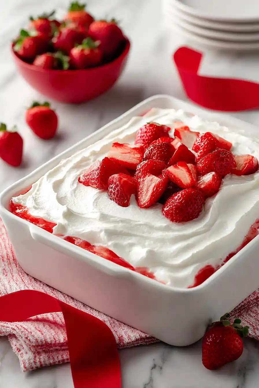 strawberry cake with jello