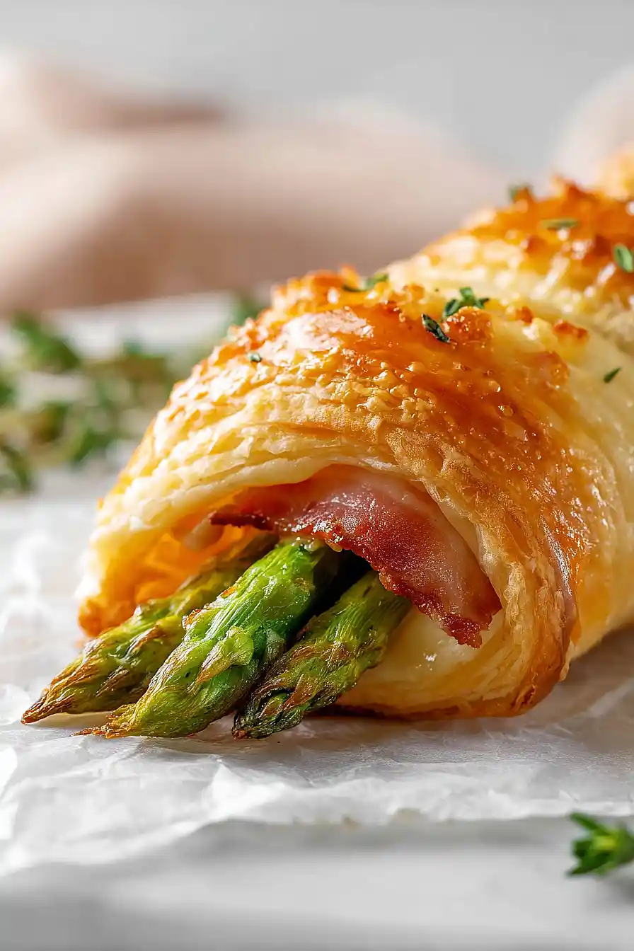bacon wrapped puff pastry asparagus
