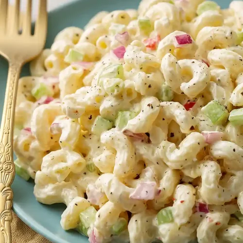 macaroni salad with celery