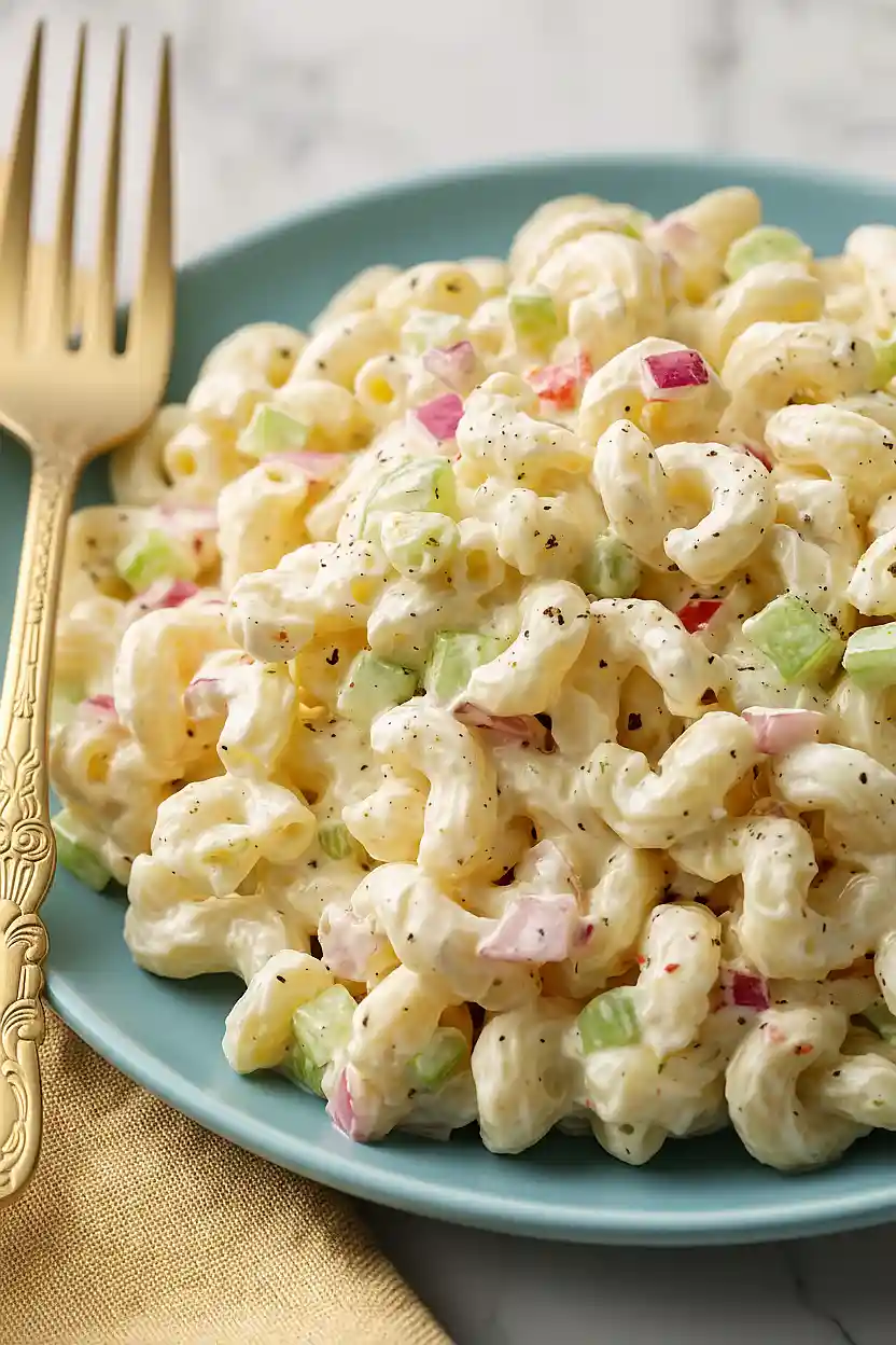 macaroni salad with celery