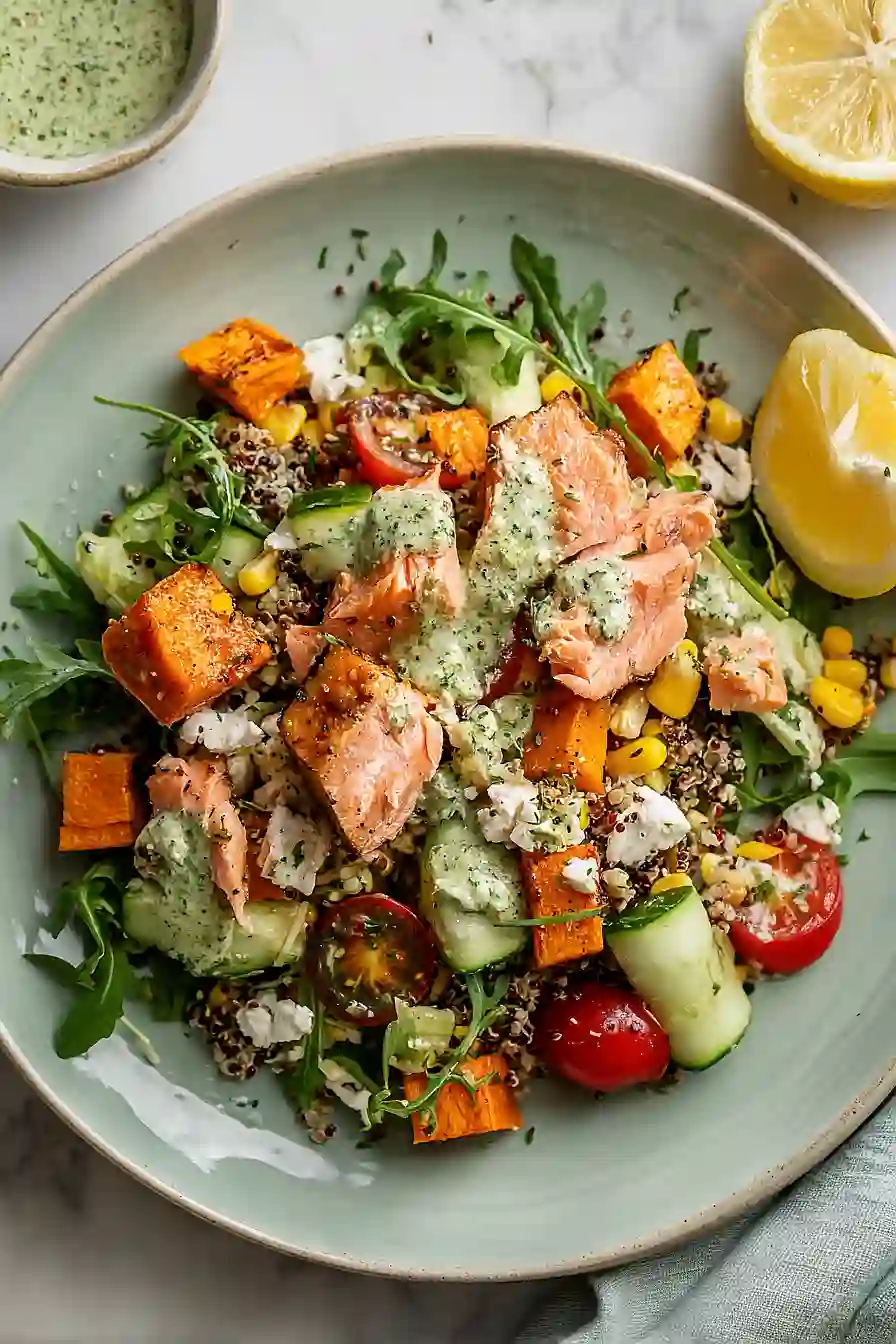 salmon and sweet potato salad