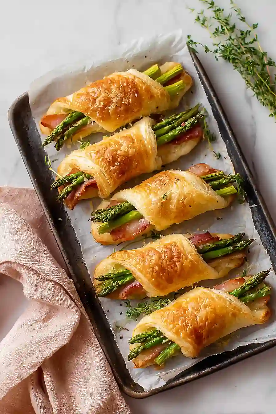 bacon wrapped puff pastry asparagus