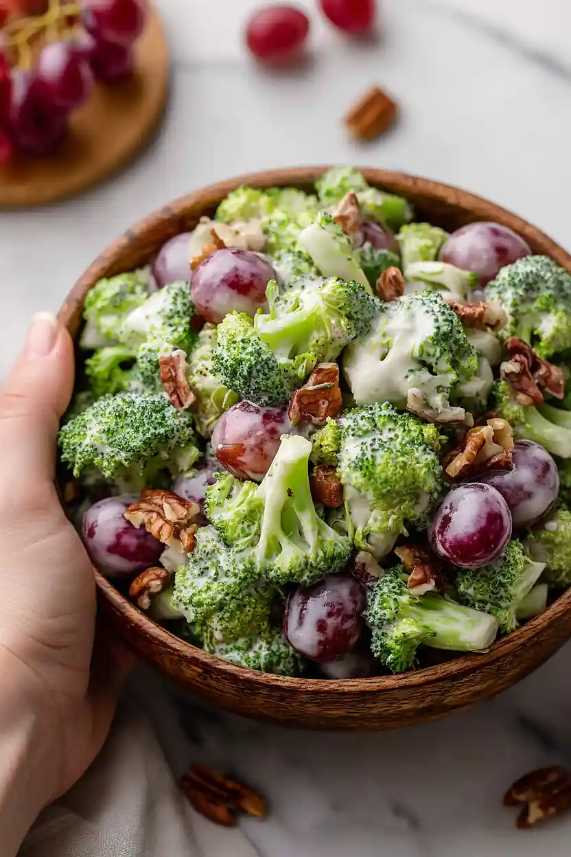 broccoli salad with grapes