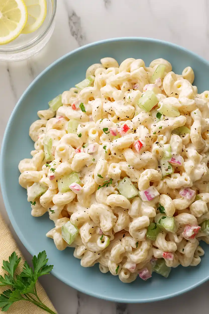 macaroni salad with celery