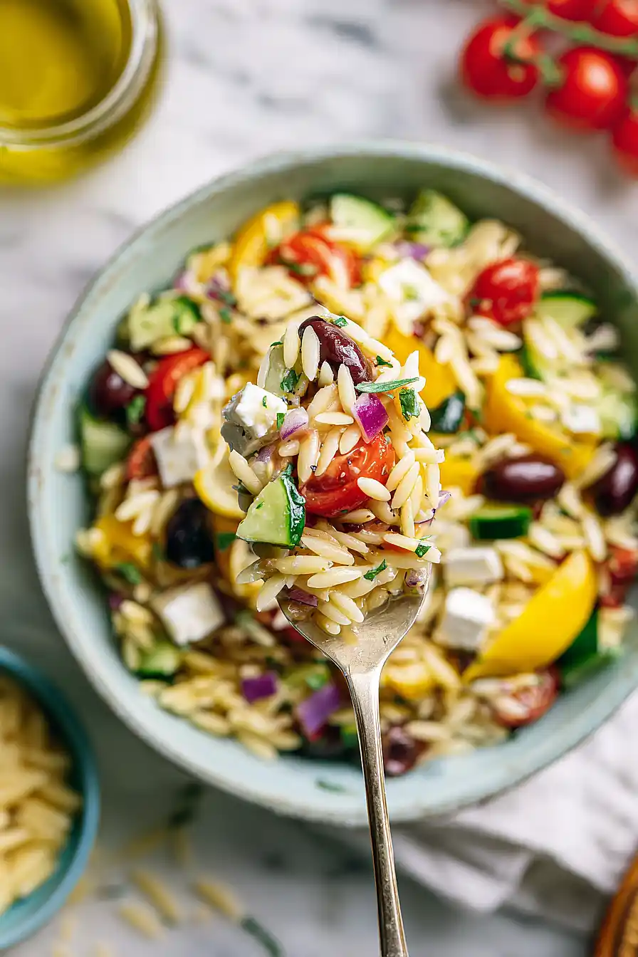 greek orzo pasta salad