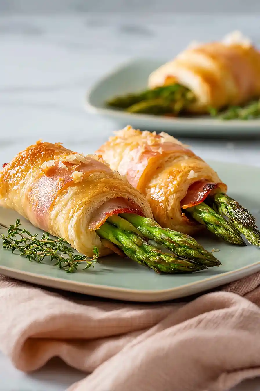 bacon wrapped puff pastry asparagus