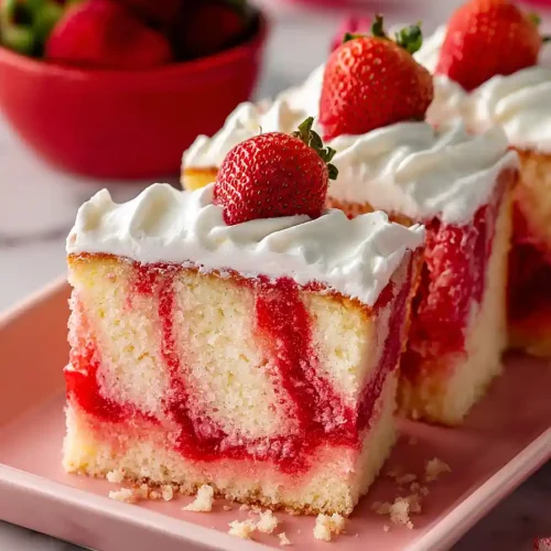 strawberry cake with jello