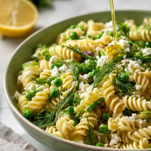 herbed pea and lemon pasta salad