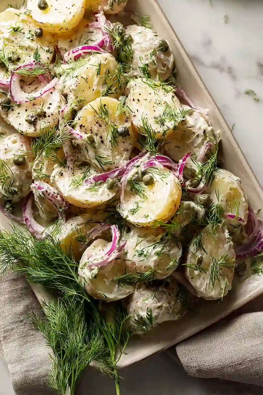 dill potato salad with capers