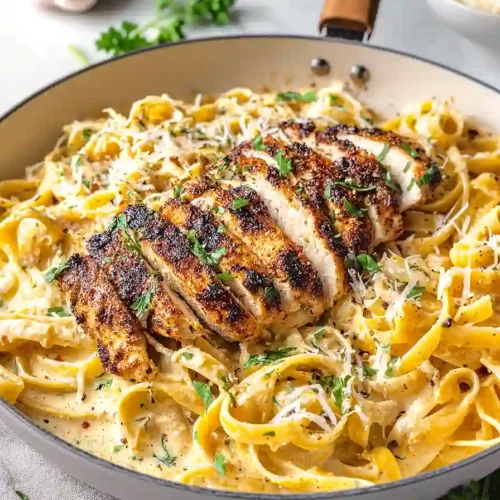 blackened chicken alfredo pasta