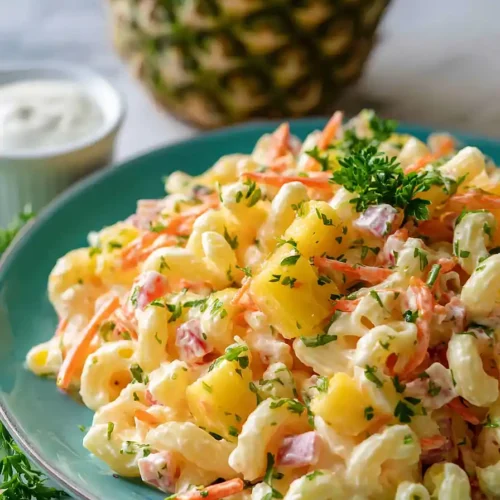 hawaiian pasta salad with pineapple