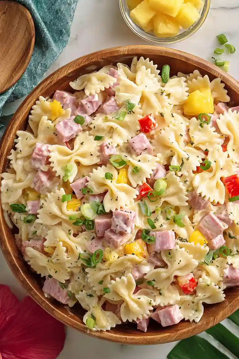 hawaiian pasta salad with ham