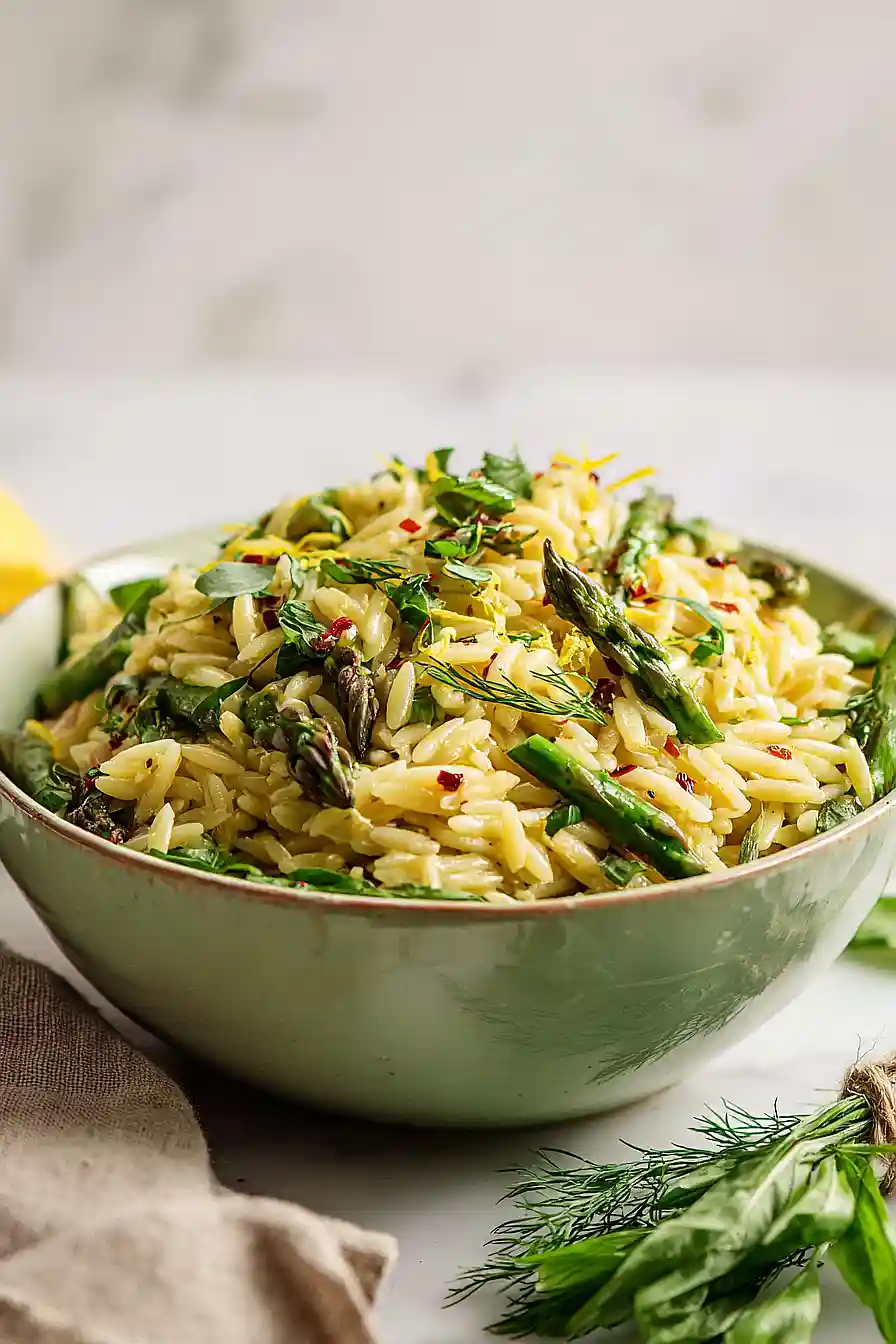 asparagus orzo