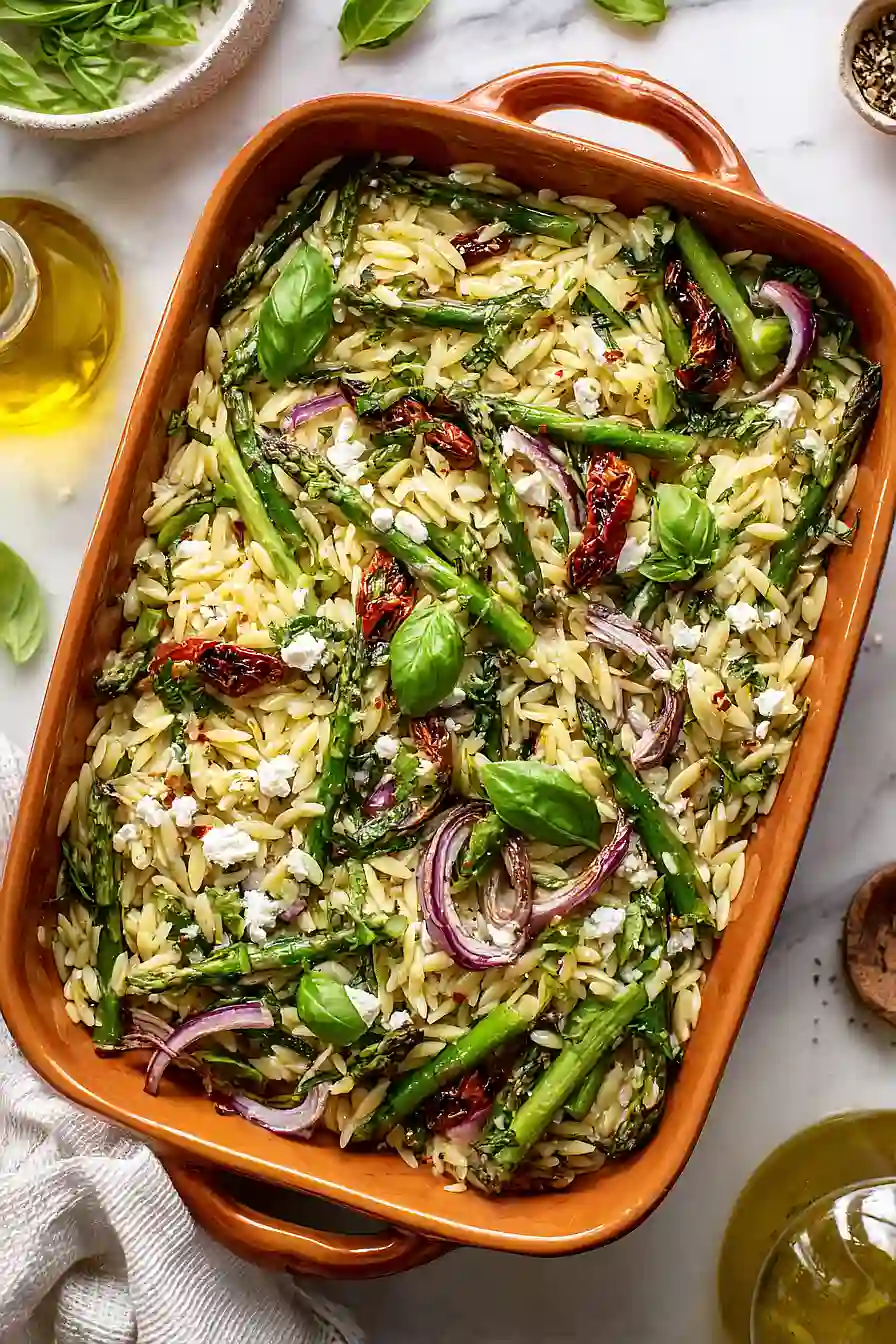 asparagus orzo salad