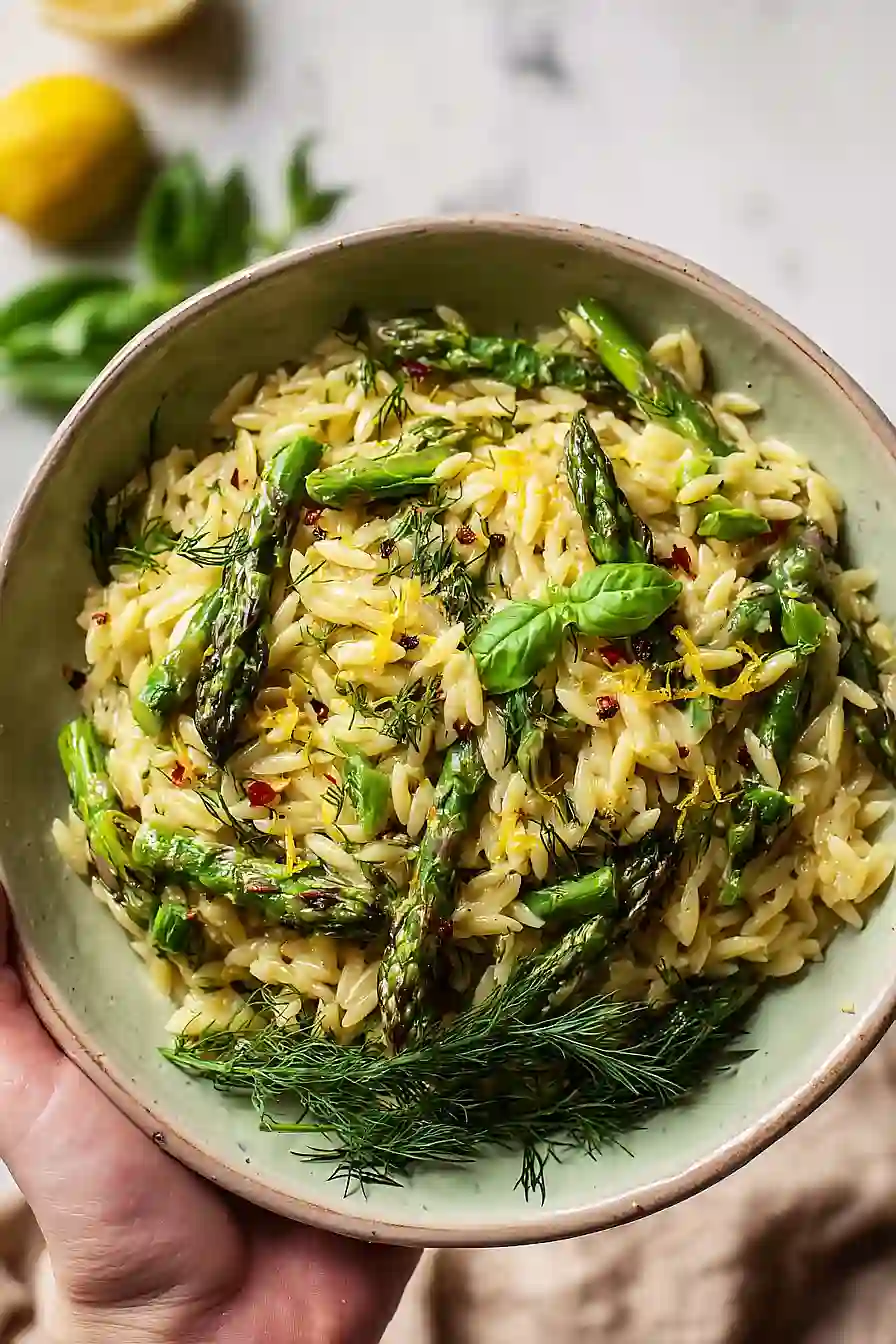 asparagus orzo