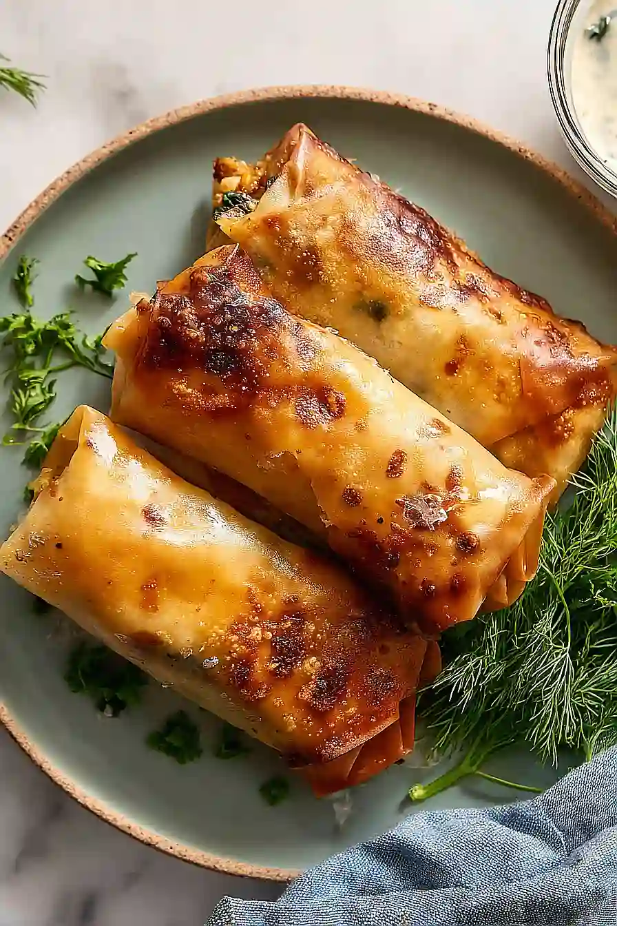 greek chicken egg rolls