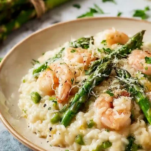 shrimp and asparagus risotto