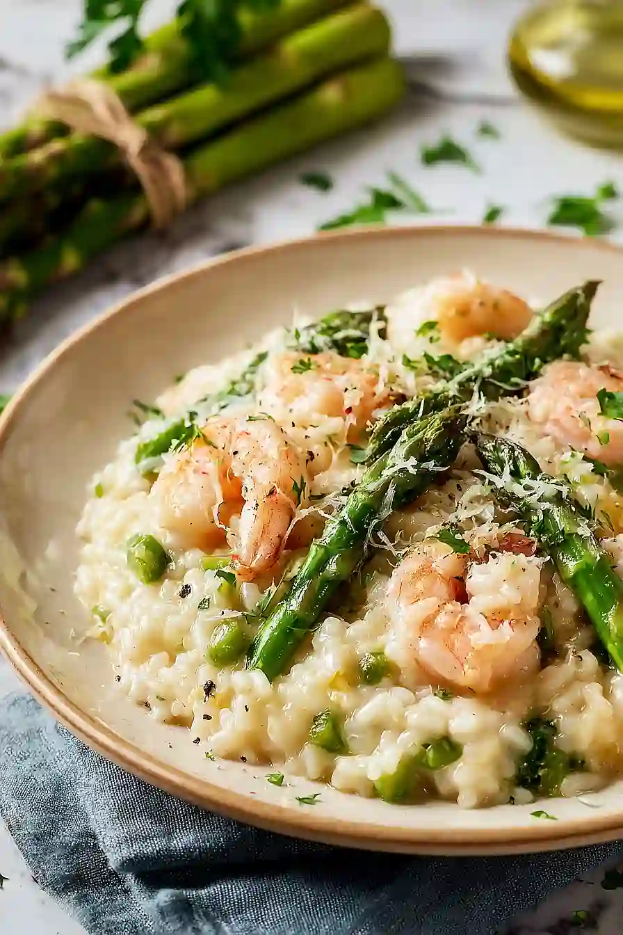 shrimp and asparagus risotto