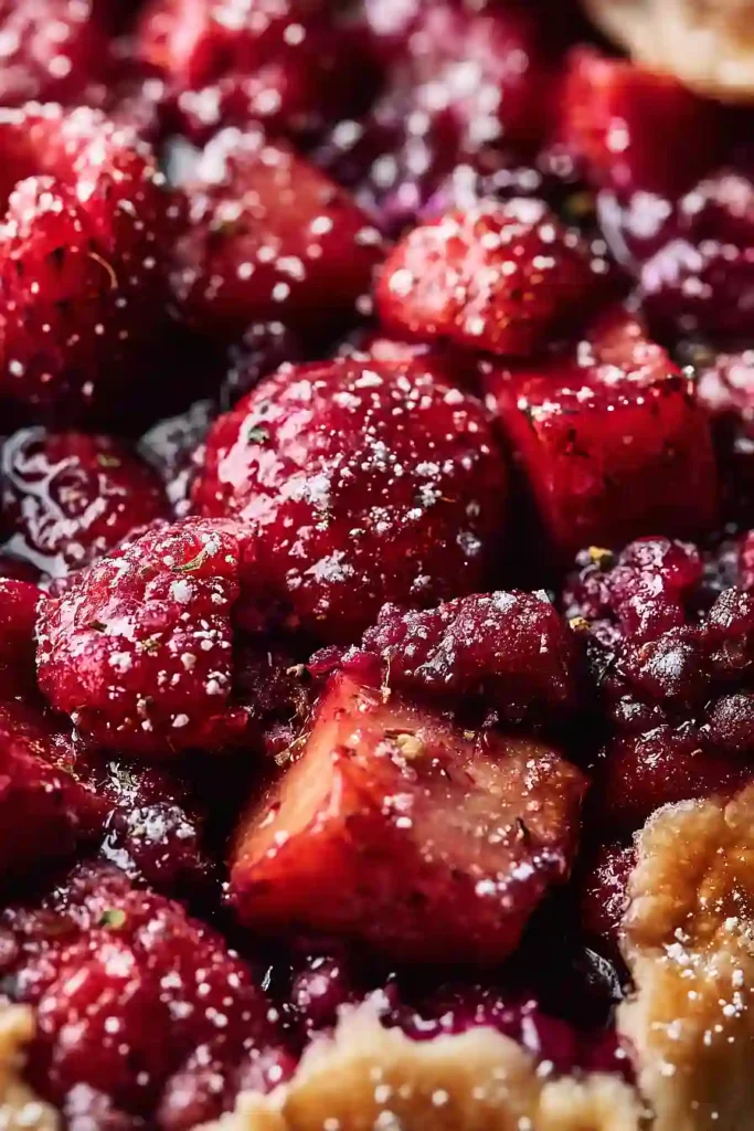 raspberry rhubarb galette