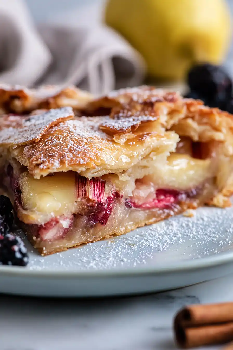 rhubarb custard galette