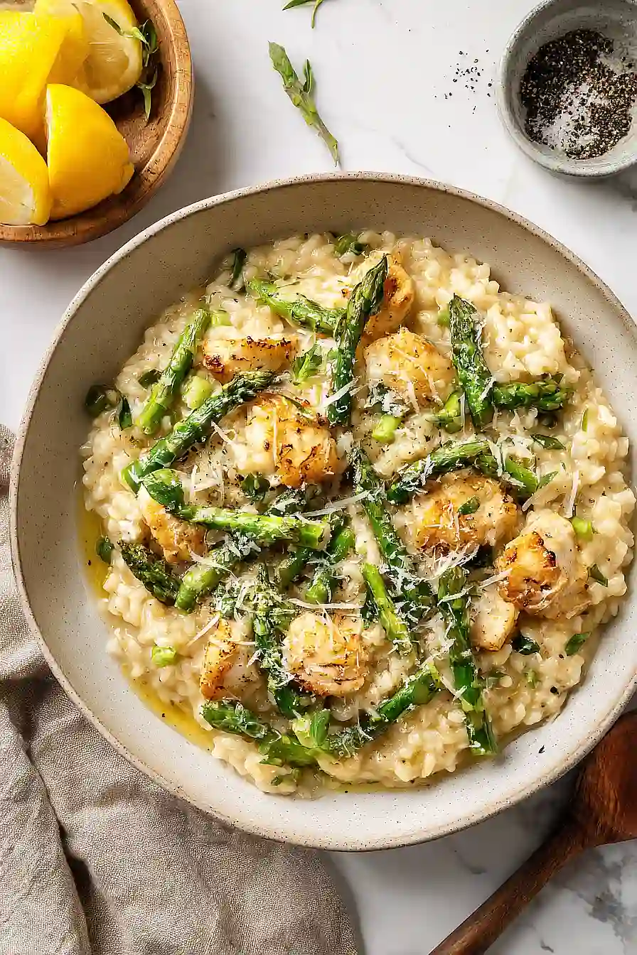 chicken and asparagus risotto