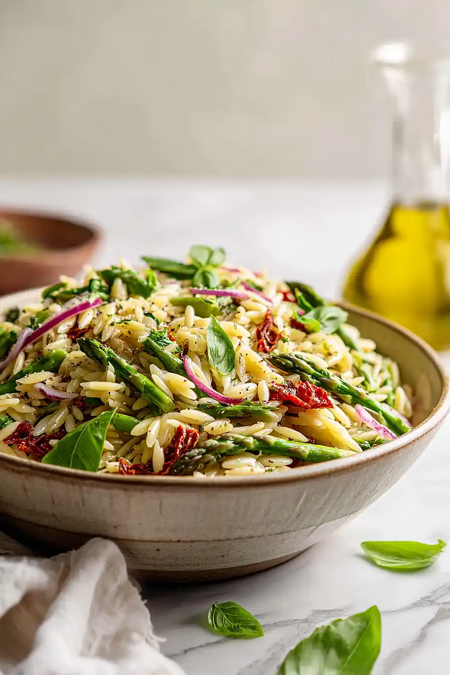 asparagus orzo salad