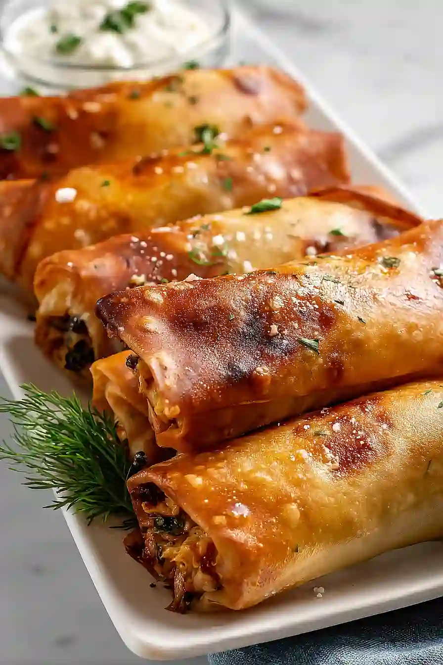 greek chicken egg rolls
