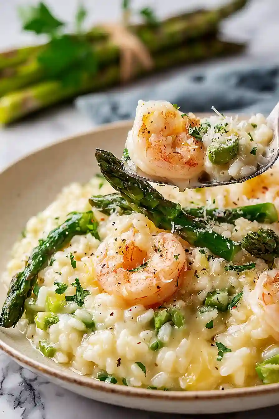shrimp and asparagus risotto
