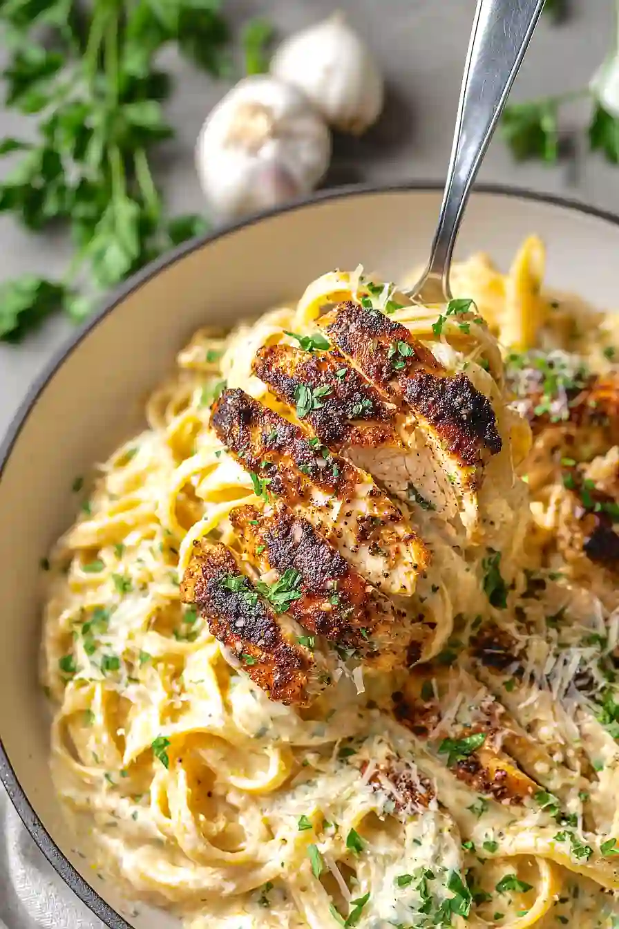 blackened chicken alfredo pasta