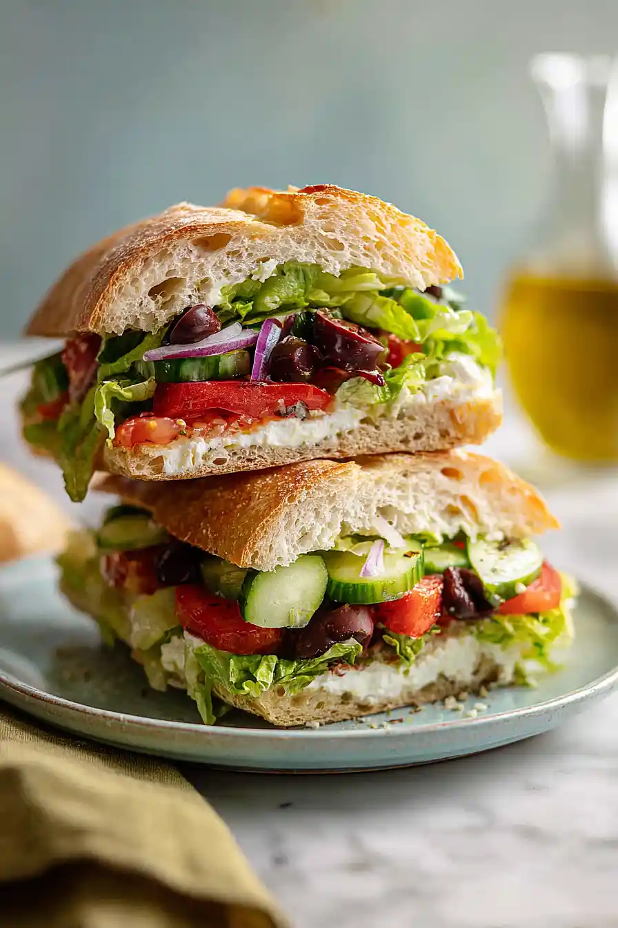 greek salad sandwich