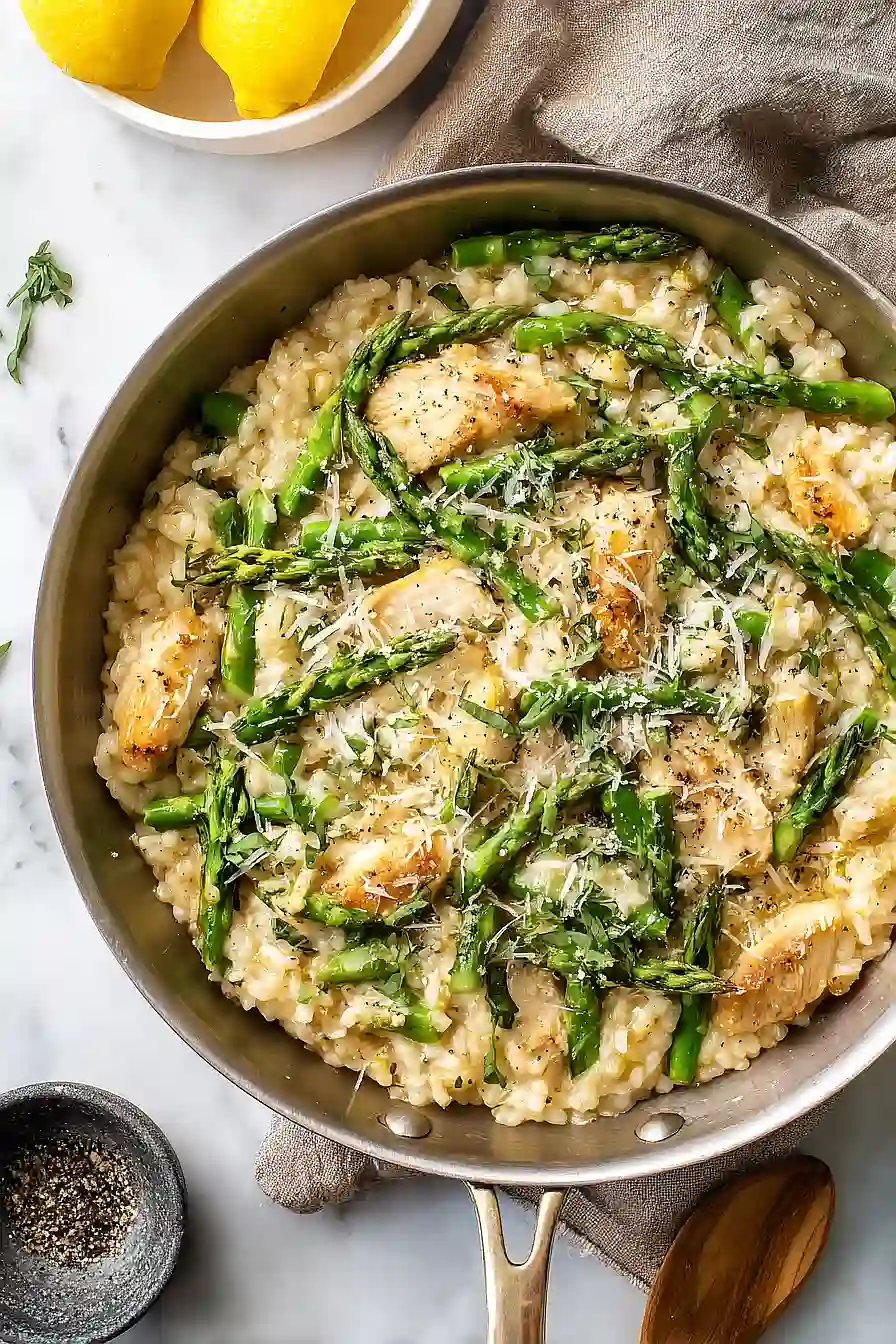 chicken and asparagus risotto