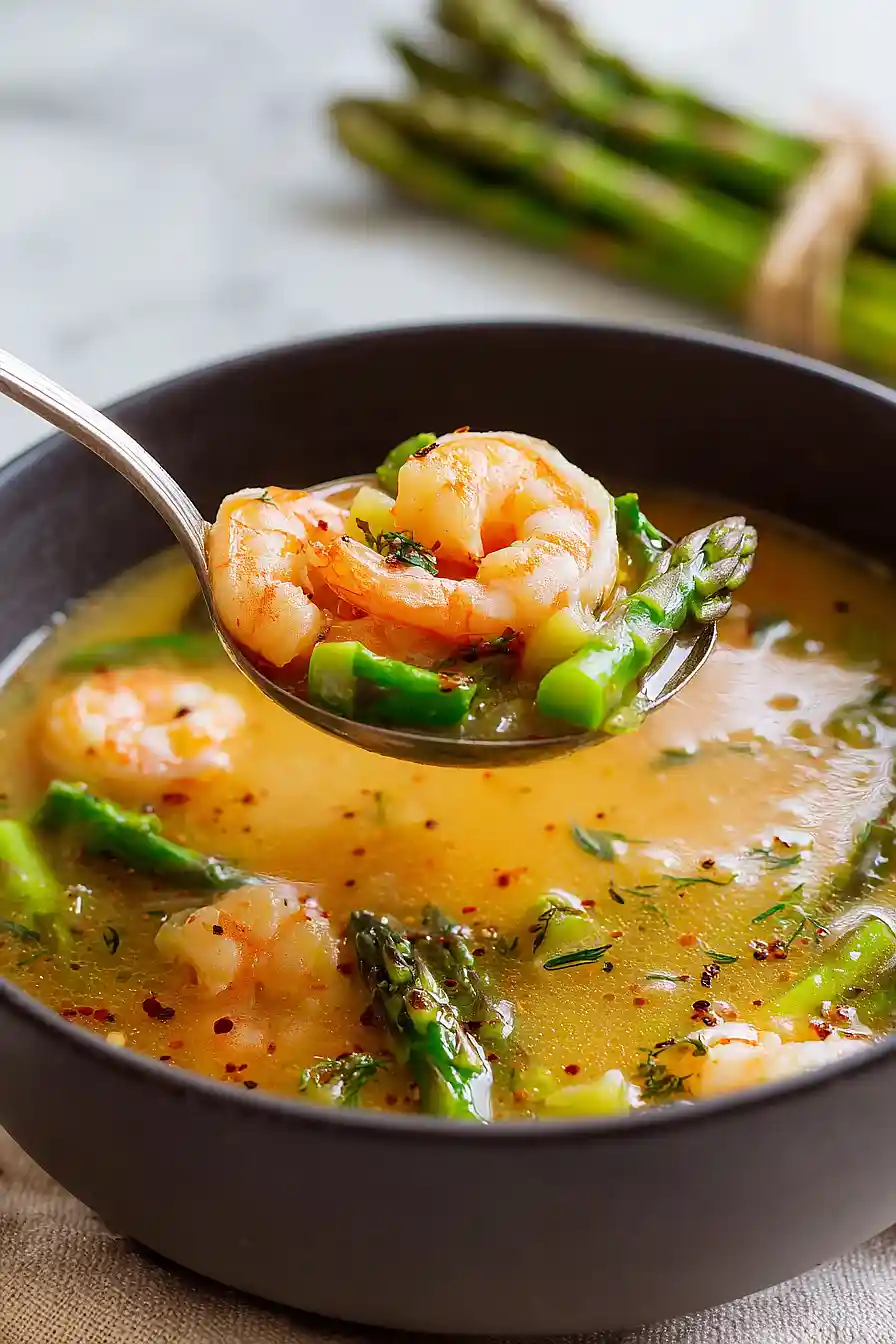 asparagus and shrimp soup
