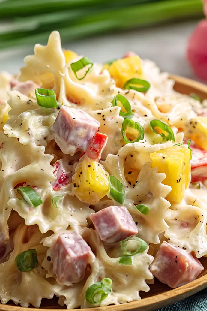 hawaiian pasta salad with ham