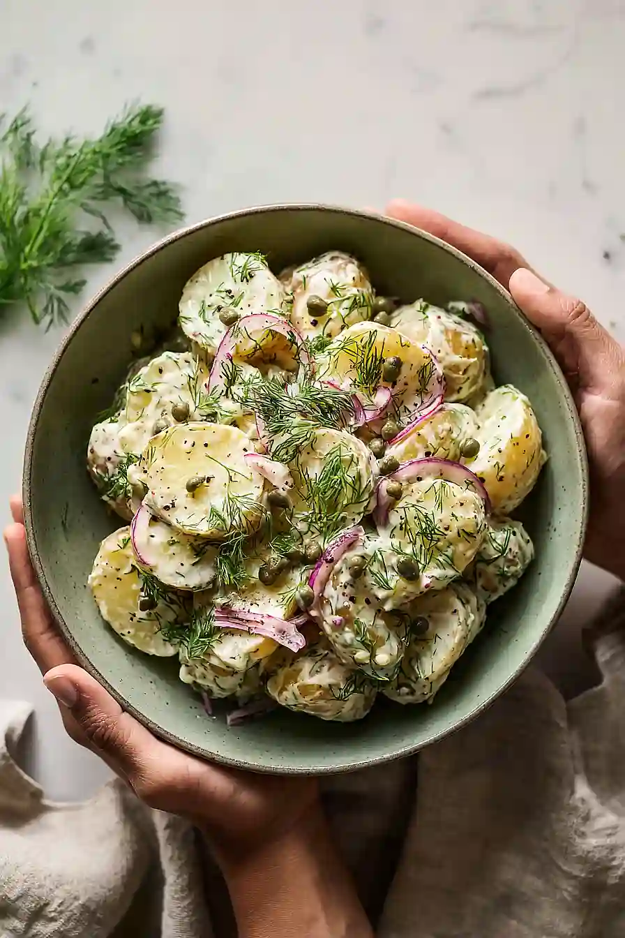 dill potato salad with capers
