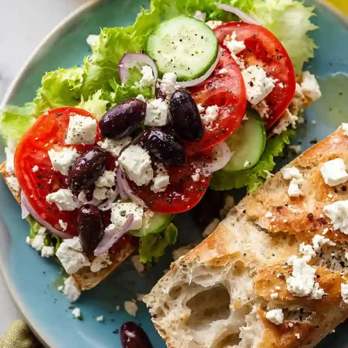 greek salad sandwich
